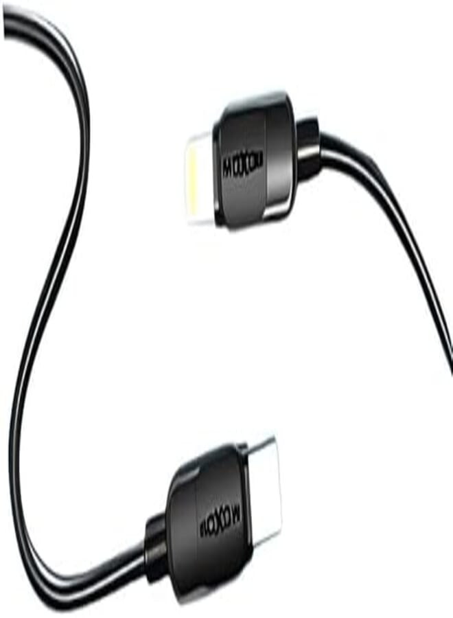 MOXOM MX-CB232 PD Type-C to iPhone Charging Data Cable With Efficient Transfer And Smart Design For Multi Device 1 Meter Length 36W - Black